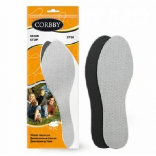 Стельки Corbby - Линия Свежесть - Odor Stop с активированным углем, безразмерные - арт.corb1241c упаковка 5 шт